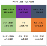 2022年九宫飞星图详解  虎年风水吉凶方位及化解图