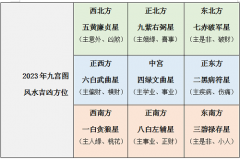 苏明峰2023年家居风水吉凶方位解析  兔年九星飞宫图解